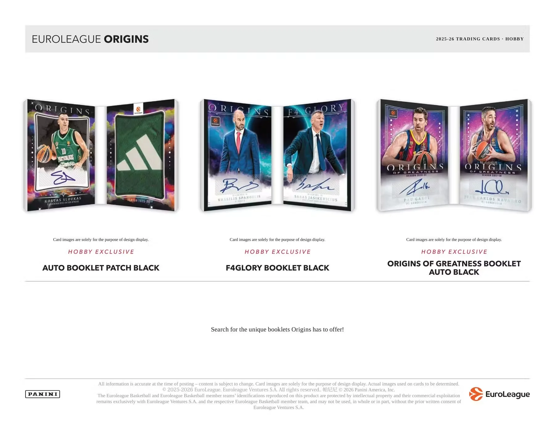 2025-26 Panini Origins EuroLeague Basketball Hobby Box - Image 4