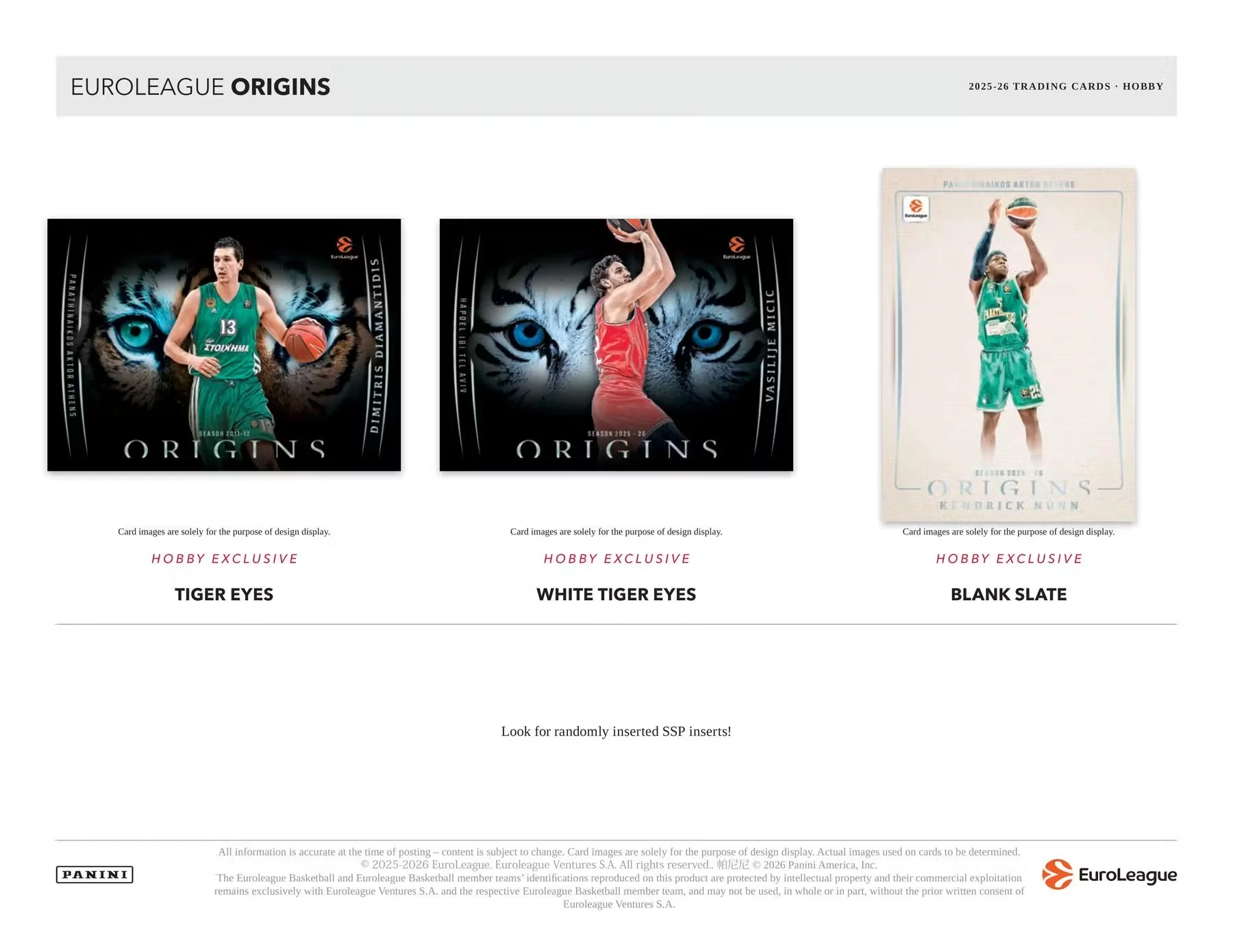 2025-26 Panini Origins EuroLeague Basketball Hobby Box - Image 5