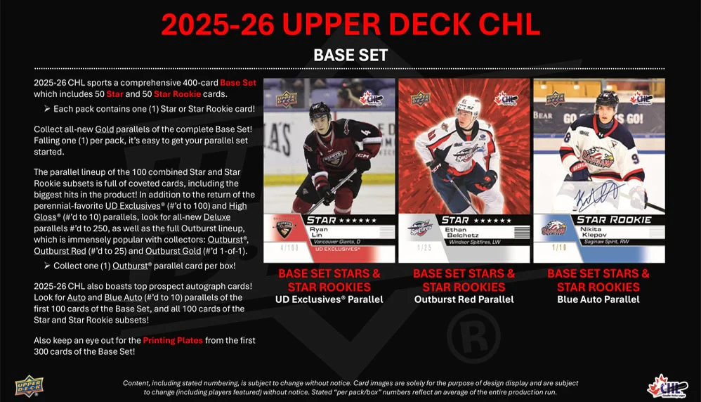 2025-26 Upper Deck CHL Hockey Hobby Box - Image 5