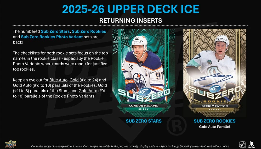 2025-26 Upper Deck Ice Hockey Hobby Box (Pre-Order) - Image 5