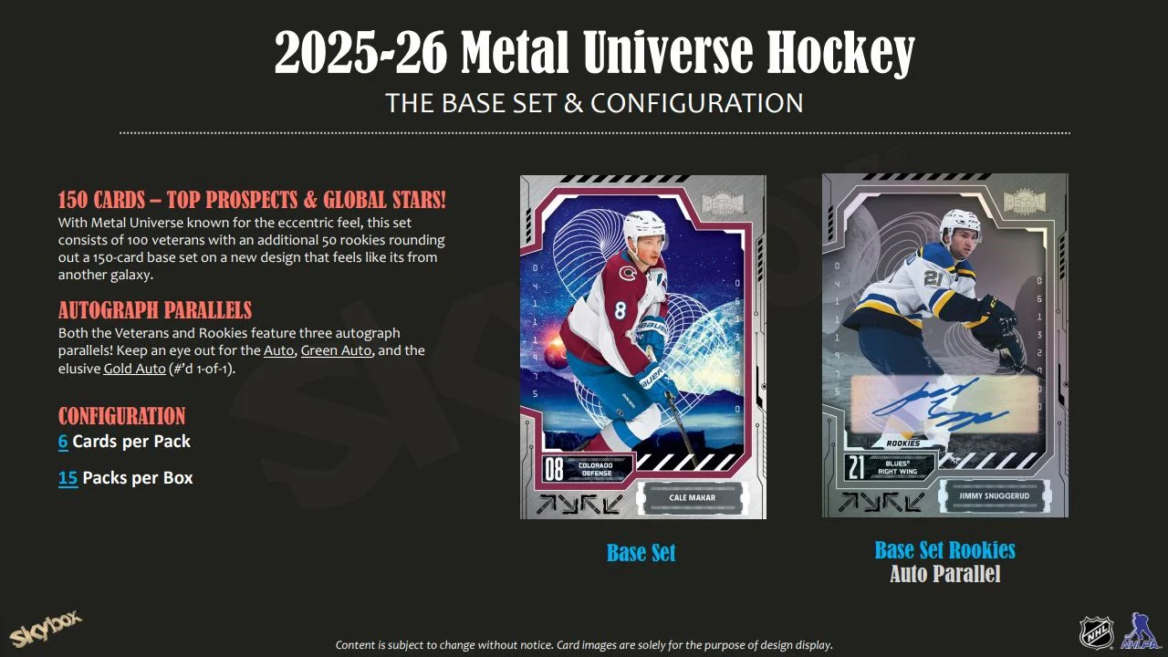 2025-26 Upper Deck Skybox Metal Universe Hockey Hobby Box - Image 3