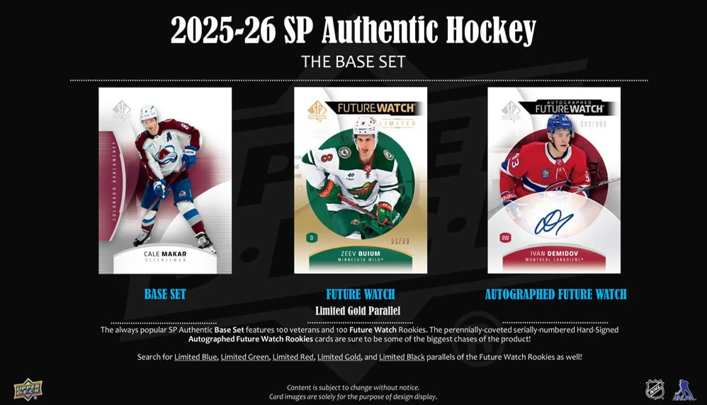 2025-26 Upper Deck SP Authentic Hockey Hobby 8 Box Case - Image 3