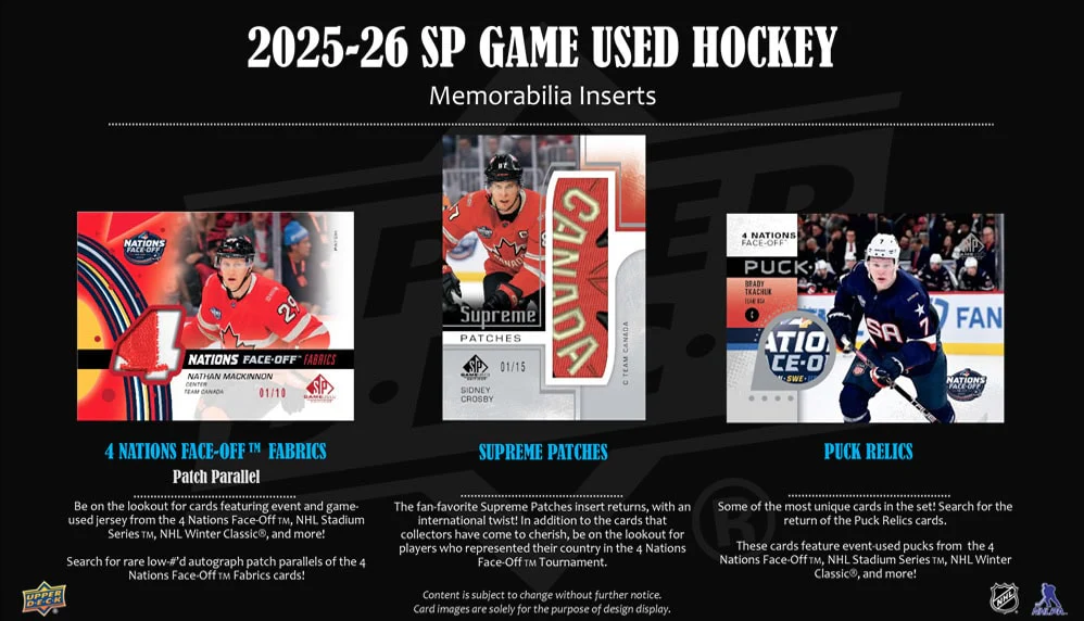 2025-26 Upper Deck SP Game Used Hockey Hobby 20 Box Case - Image 4