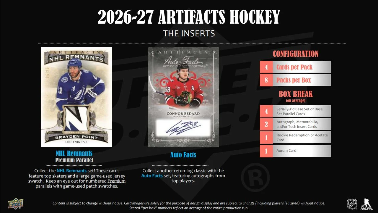 2026-27 Upper Deck Artifacts Hockey Hobby Box (Pre-Order) - Image 6