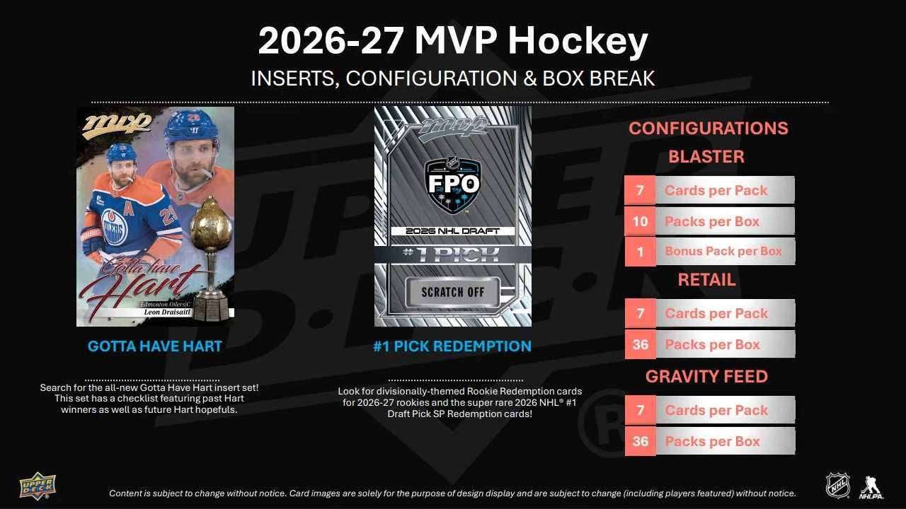 2026-27 Upper Deck MVP Hockey Blaster Box (Pre-Order) - Image 4