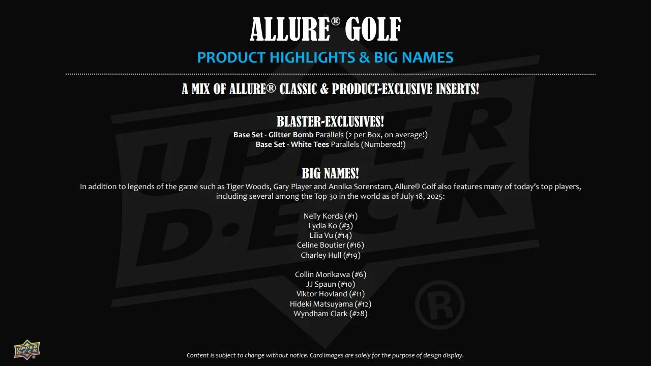 2026 Upper Deck Allure Golf Blaster Box - Image 3