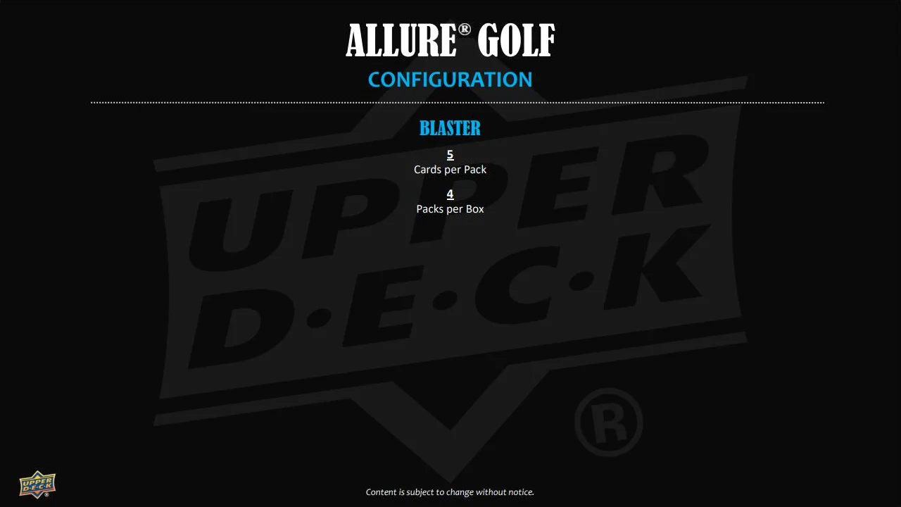 2026 Upper Deck Allure Golf Blaster Box - Image 8