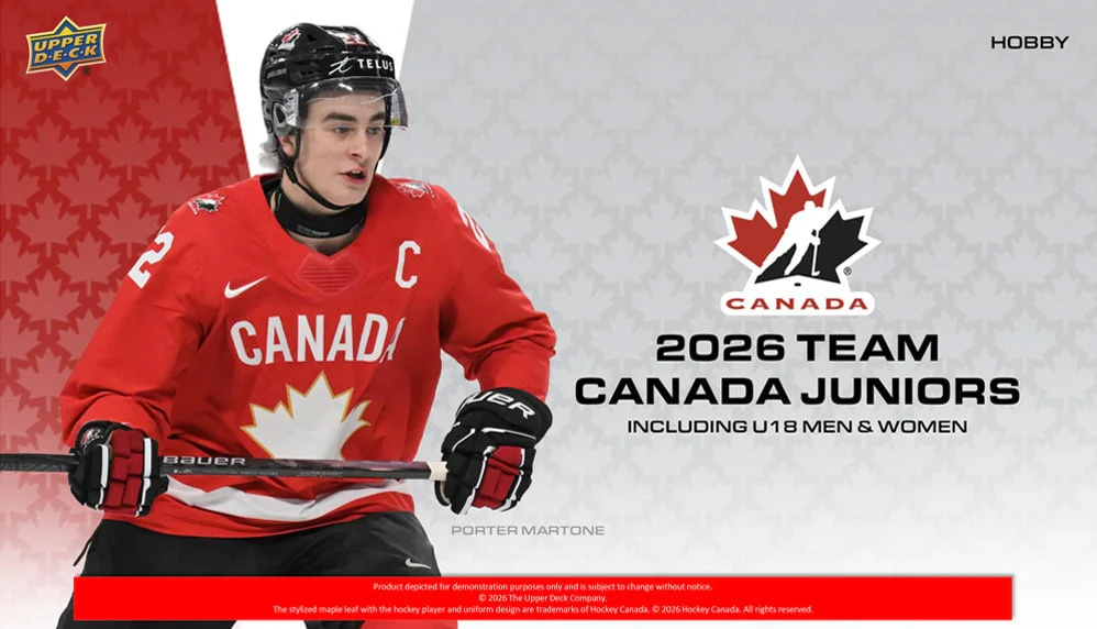 2026 Upper Deck Team Canada Juniors Hockey Hobby 12 Box Case (Pre-Order) - Image 2