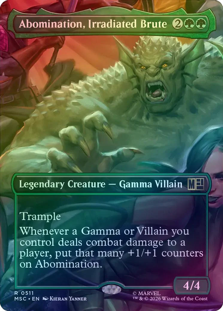 Abomination, Irradiated Brute - Borderless Scene: Villains Unleashed (Foil) (MSC)
