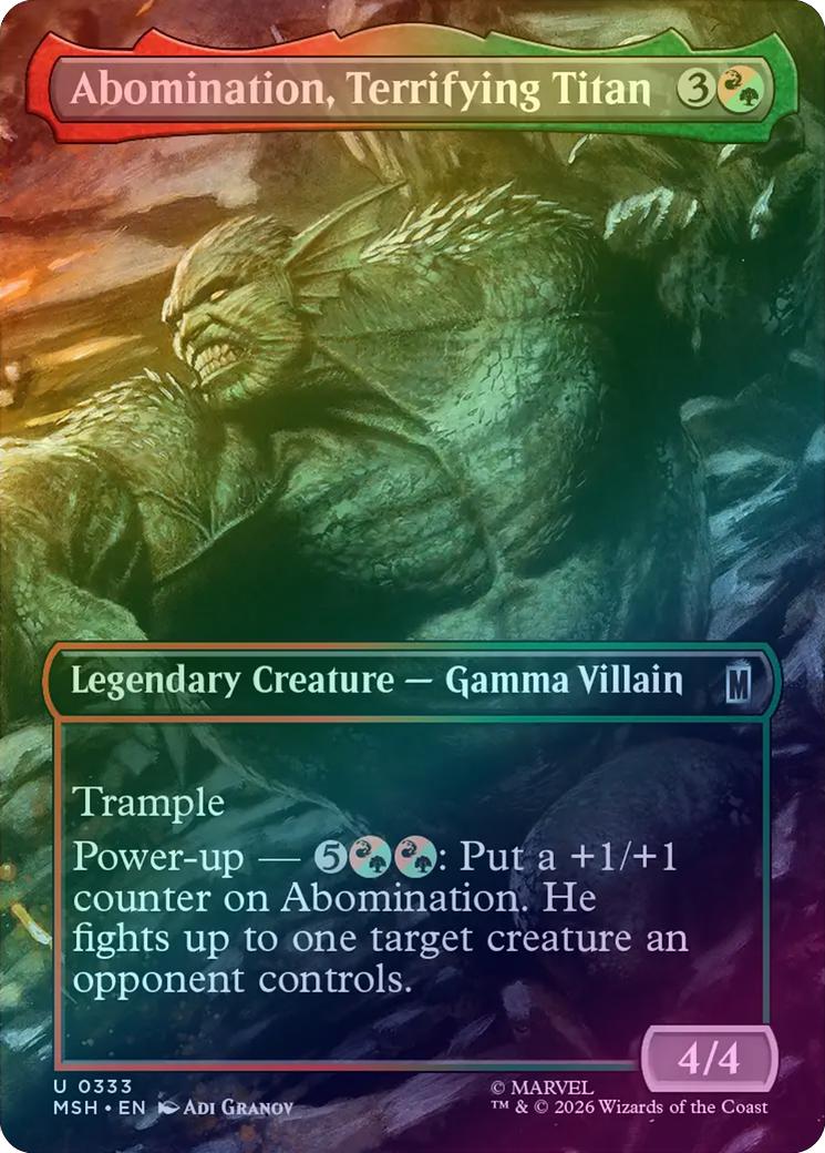 Abomination, Terrifying Titan - Borderless Scene (Foil) (MSH)