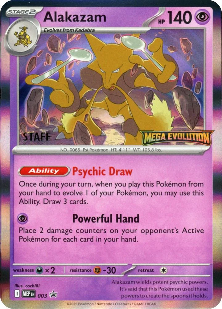 Alakazam (Staff) (Pre-Release) - MEP003 - Promo