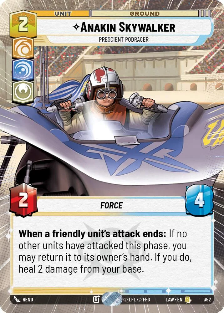 Anakin Skywalker - Prescient Podracer (Hyperspace) - 352 - Rare
