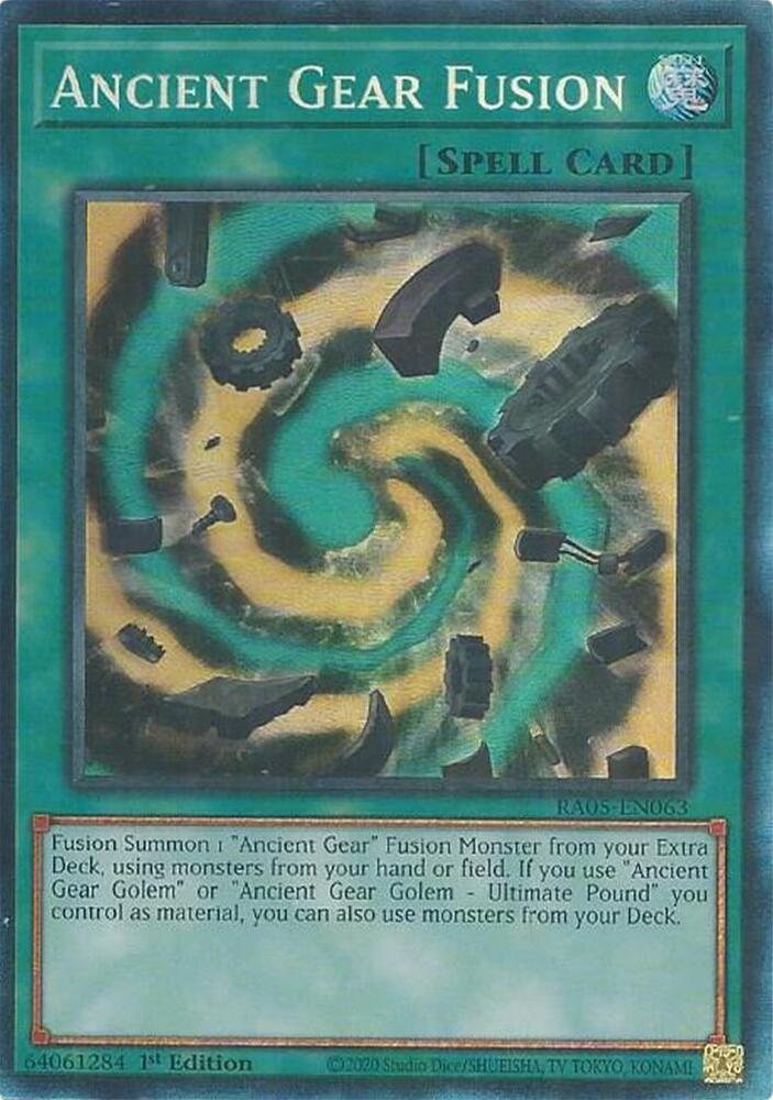 Ancient Gear Fusion (PCR) - RA05-EN063 - Prismatic Collector's Rare - 1st Edition