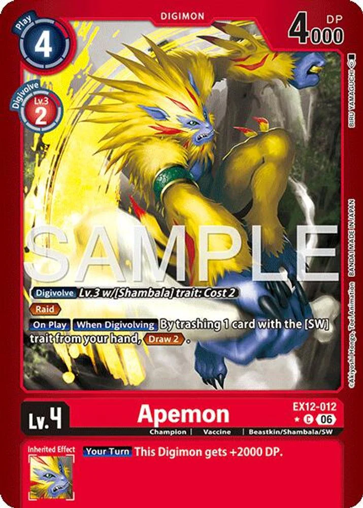 Apemon (Limited Foil) - EX12-012 - Common