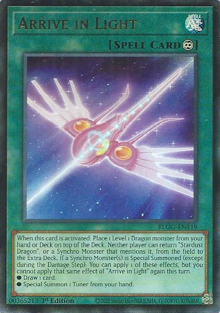 Arrive in Light - BLGG-EN119 - Ultra Rare - 1st Edition