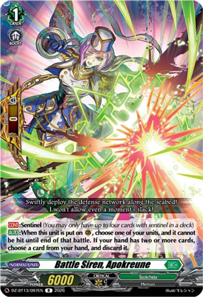 Battle Siren, Apokreune - DZ-BT13/097EN - Rare