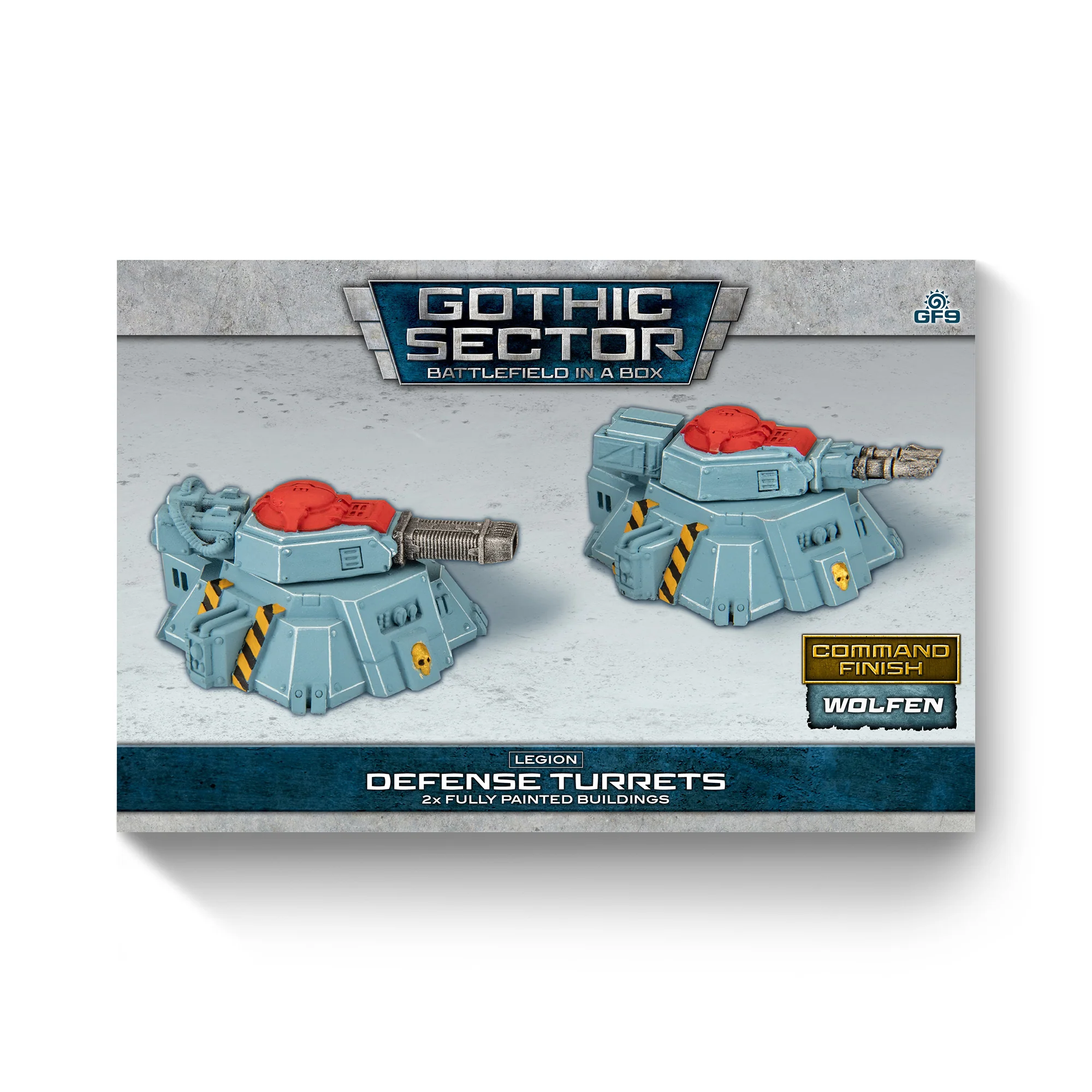 Battlefield in a Box - Gothic Sector Legion Defense Turrets - Wolfen Paint Scheme