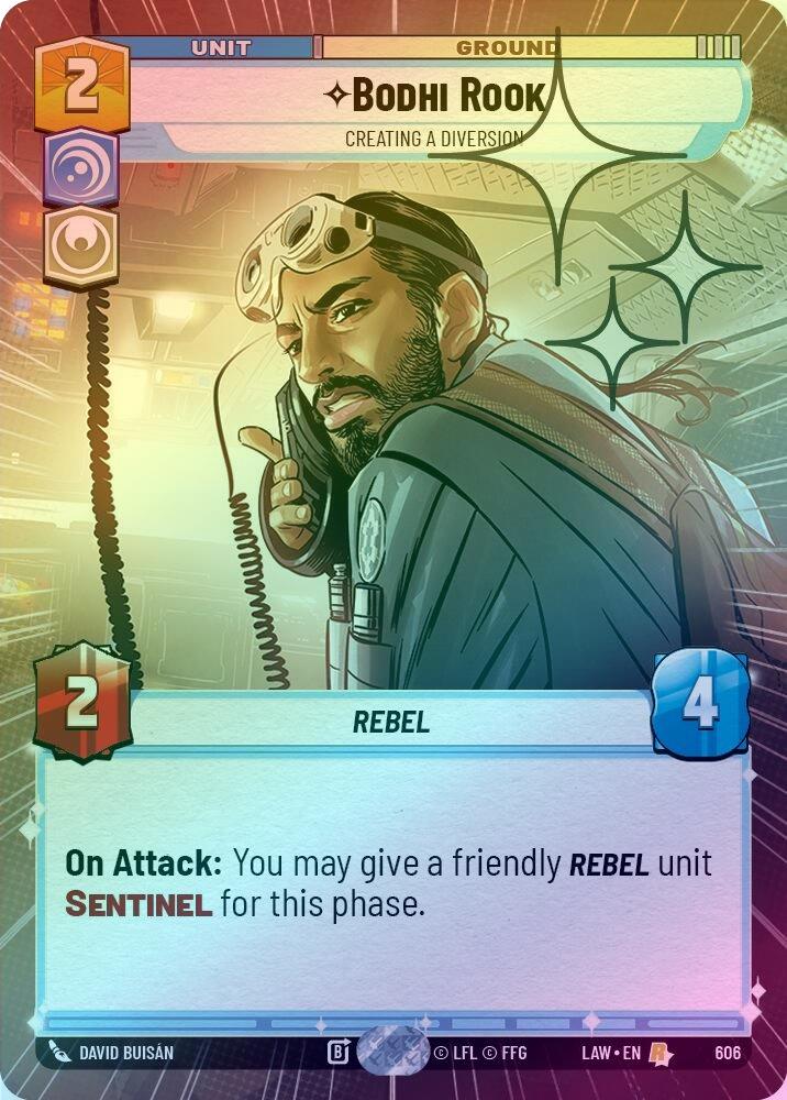 Bodhi Rook - Creating a Diversion (Hyperspace Foil) - 606 - Rare (Foil)