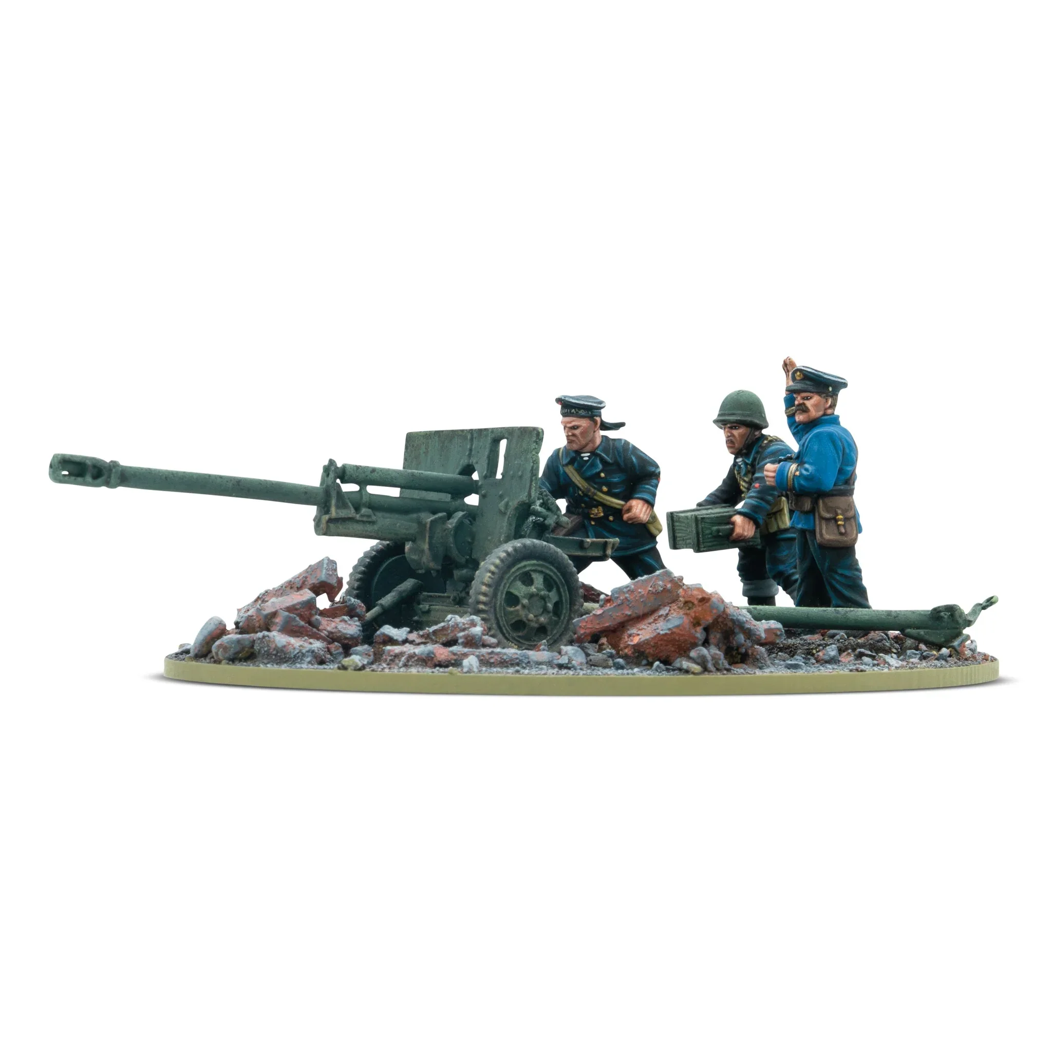 Bolt Action - Soviet Union - ZiS-3 DIvisional Gun with Soviet Naval Brigade Crew [403414002]