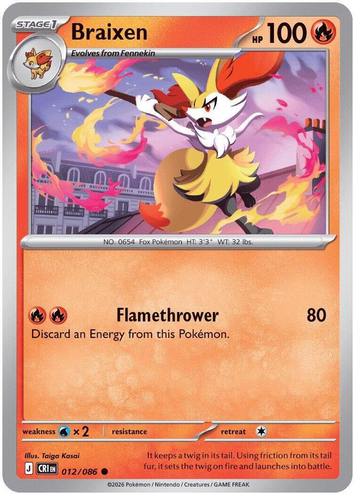 Braixen - 012/086 - Common