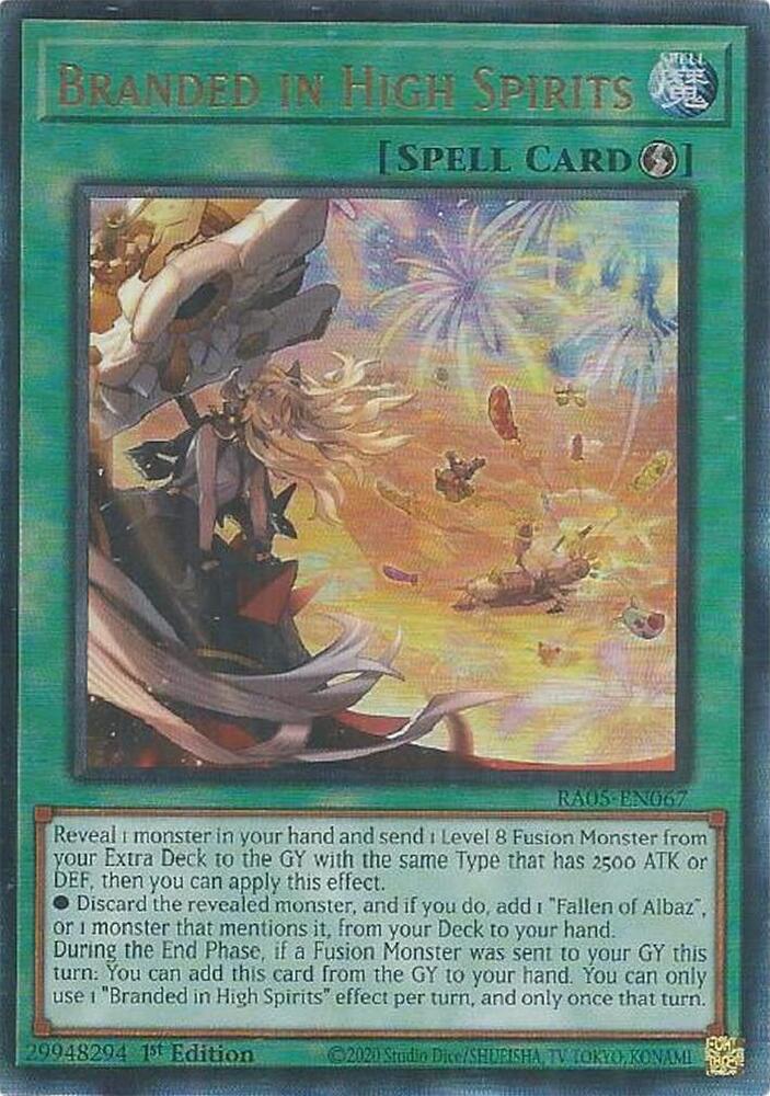 Branded in High Spirits (PUR) - RA05-EN067 - Prismatic Ultimate Rare - 1st Edition