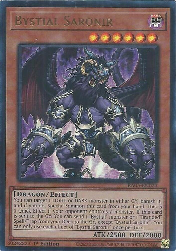 Bystial Saronir (Ultra Rare) - RA05-EN023 - Ultra Rare - 1st Edition