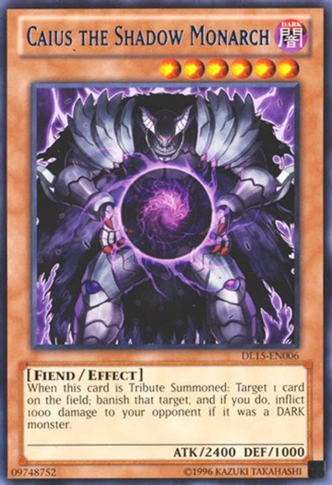 Caius the Shadow Monarch (Blue) - DL15-EN006 - Rare