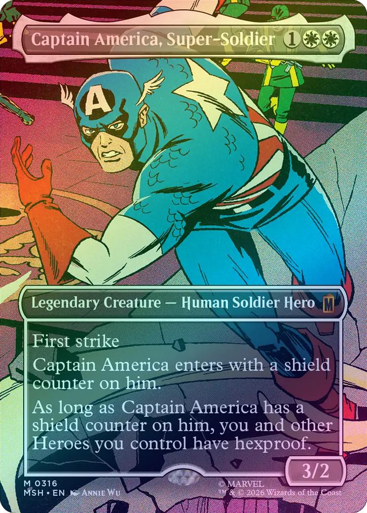 Captain America, Super-Soldier - Borderless Scene (Foil) (MSH)