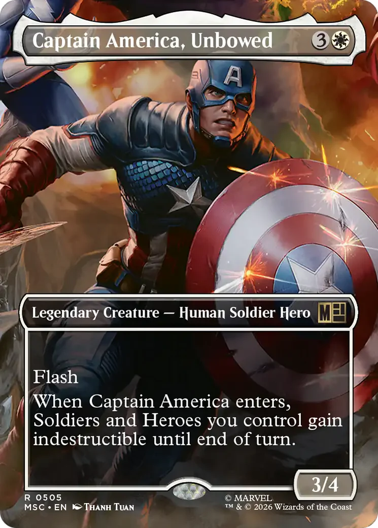 Captain America, Unbowed - Borderless Scene: Heroes United (MSC)