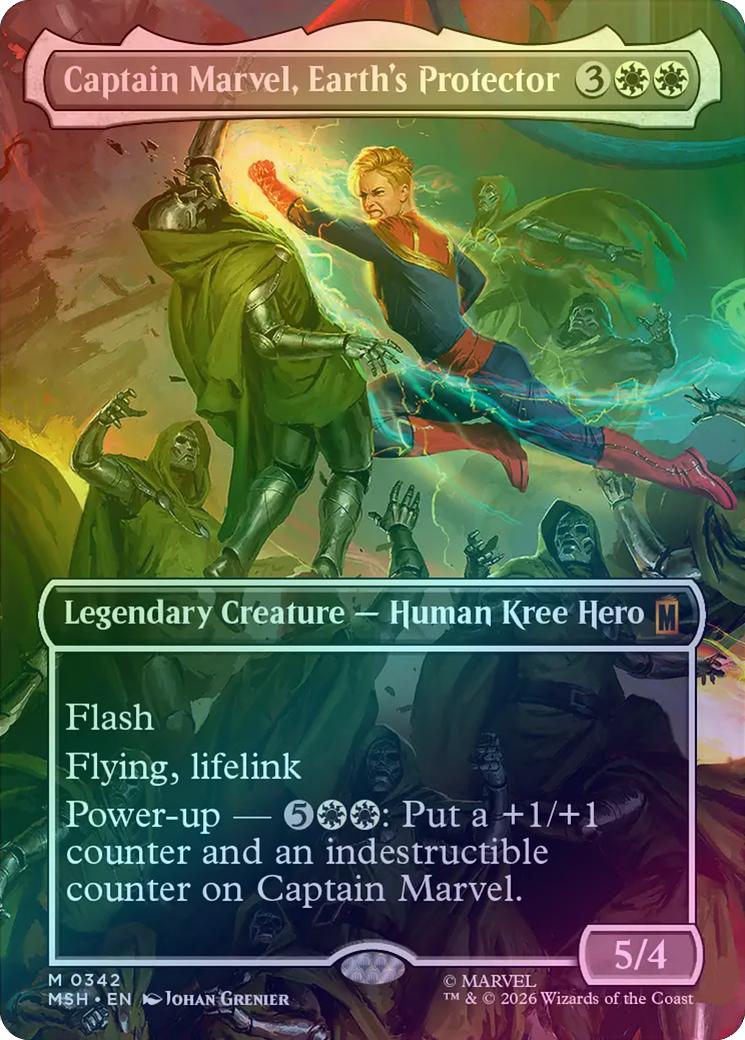 Captain Marvel, Earth's Protector - Borderless Scene (Foil) (MSH)