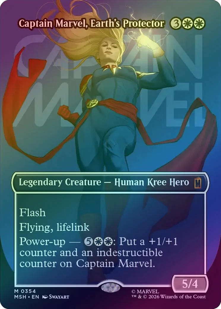 Captain Marvel, Earth's Protector - Logo Showcase (Foil) (MSH)