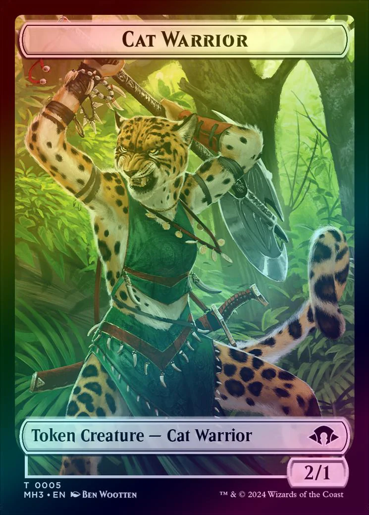 Cat Warrior // Eldrazi Spawn Token (Foil) (TMH3)