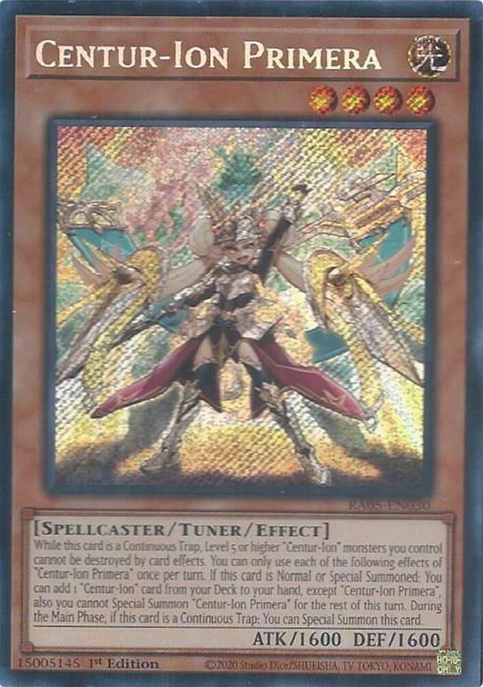 Centur-Ion Primera (Secret Rare) - RA05-EN030 - Secret Rare - 1st Edition