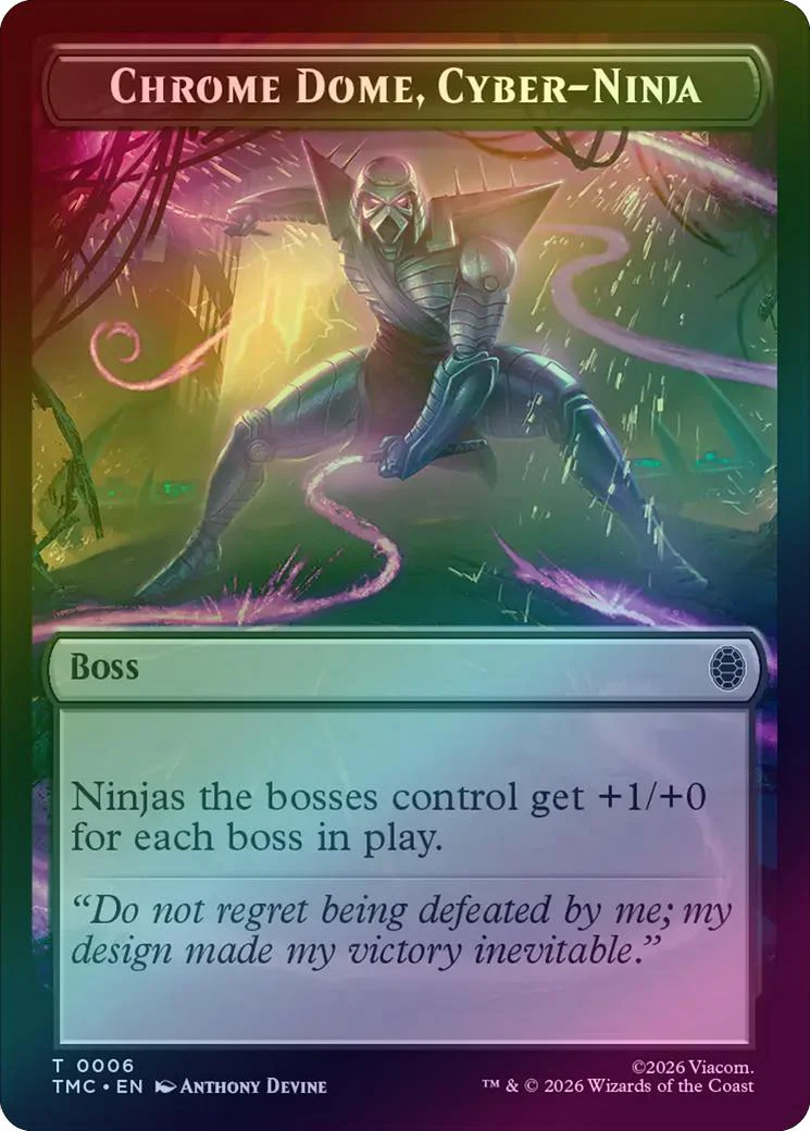 Chrome Dome, Cyber-Ninja Token (Foil) (TTMC)