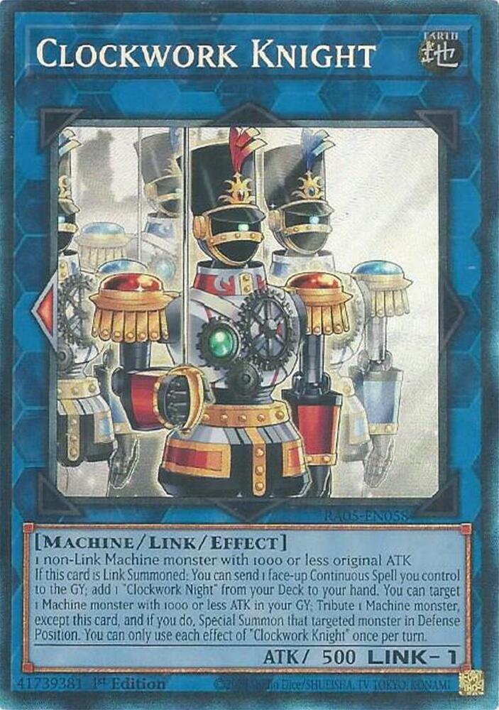 Clockwork Knight (PCR) - RA05-EN058 - Prismatic Collector's Rare - 1st Edition