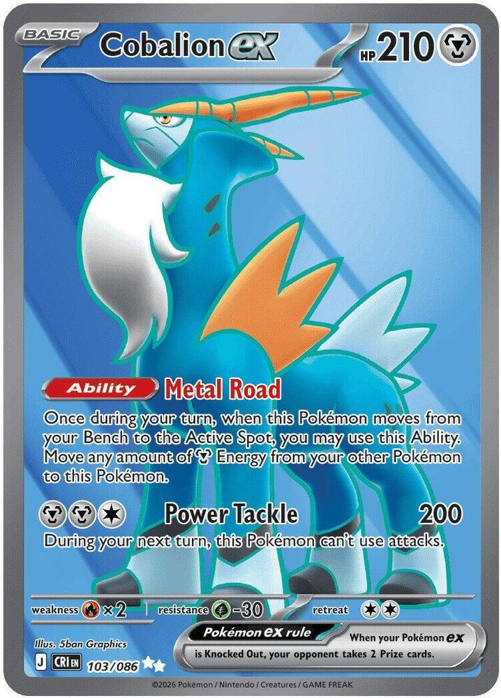 Cobalion ex - 103/086 - Ultra Rare