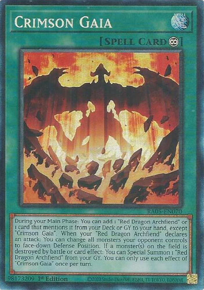 Crimson Gaia (PCR) - RA05-EN070 - Prismatic Collector's Rare - 1st Edition