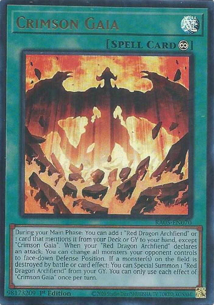 Crimson Gaia (Ultra Rare) - RA05-EN070 - Ultra Rare - 1st Edition