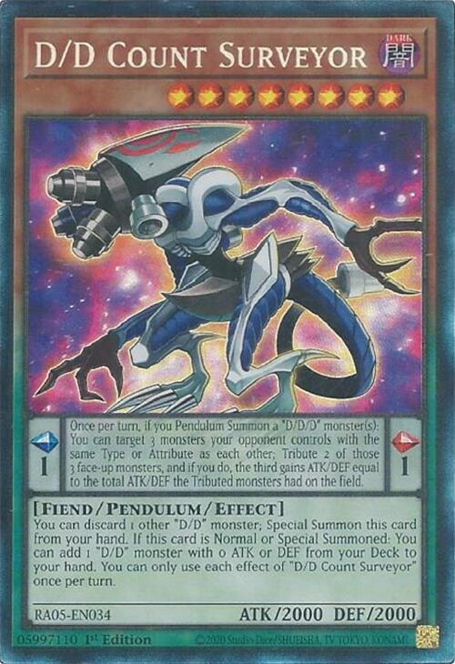 D/D Count Surveyor (PCR) - RA05-EN034 - Prismatic Collector's Rare - 1st Edition