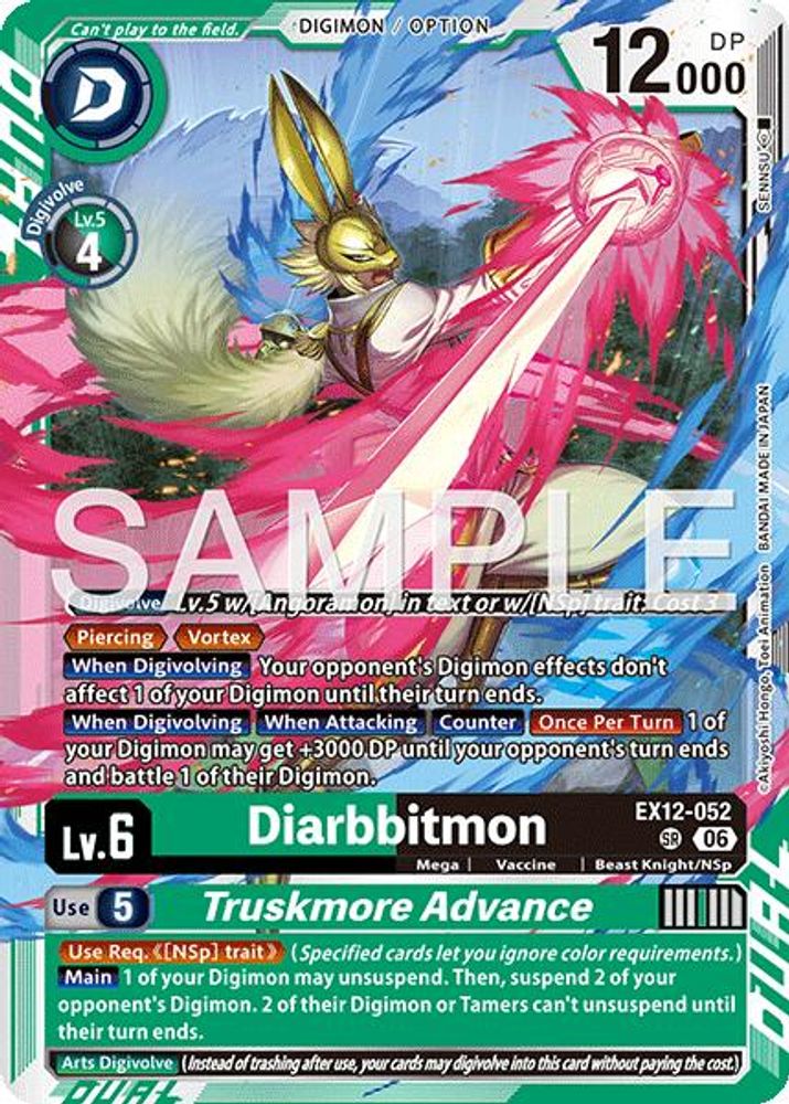 Diarbbitmon // Truskmore Advance - EX12-052 - Super Rare