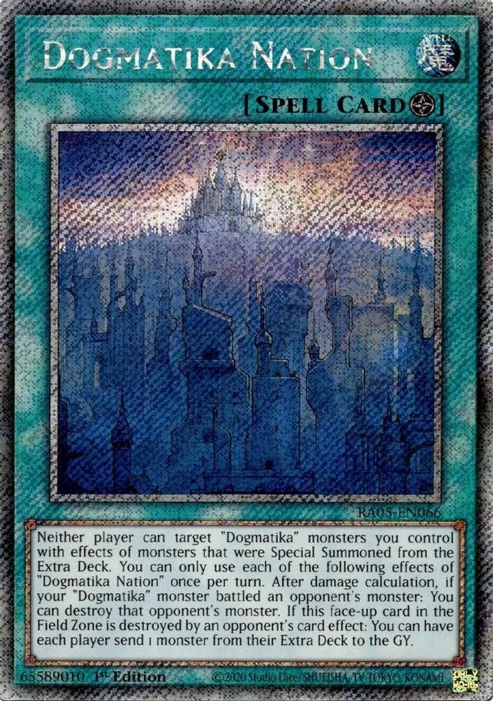 Dogmatika Nation (Platinum Secret Rare) - RA05-EN066 - Platinum Secret Rare - 1st Edition