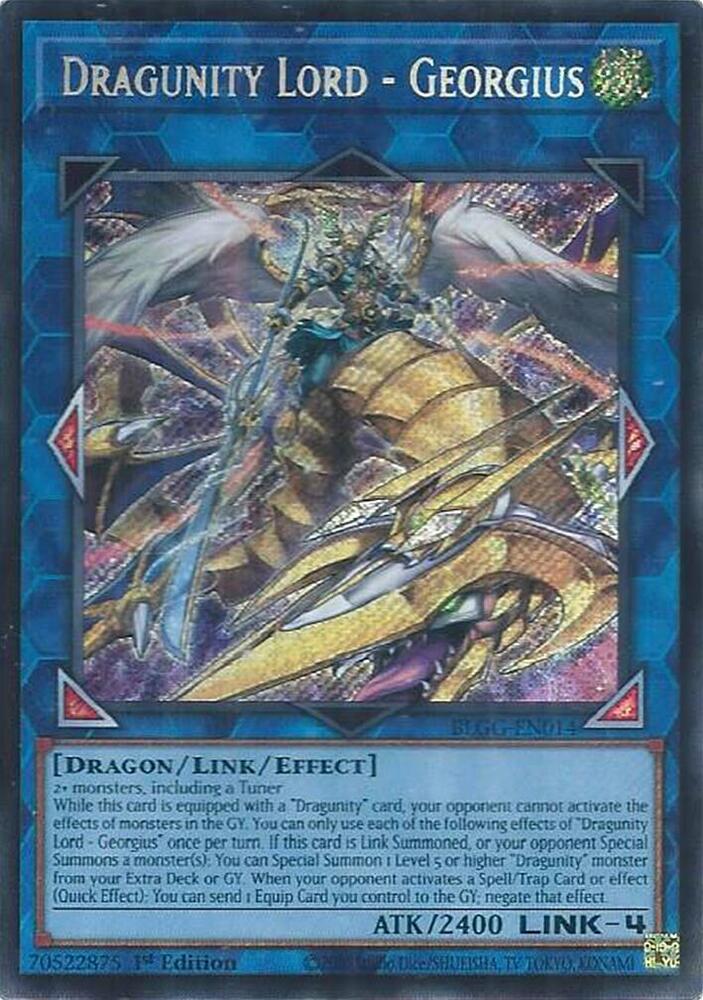 Dragunity Lord - Georgius - BLGG-EN014 - Secret Rare - 1st Edition