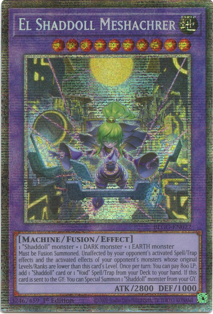 El Shaddoll Meshachrer - BLGG-EN022 - Starlight Rare - 1st Edition