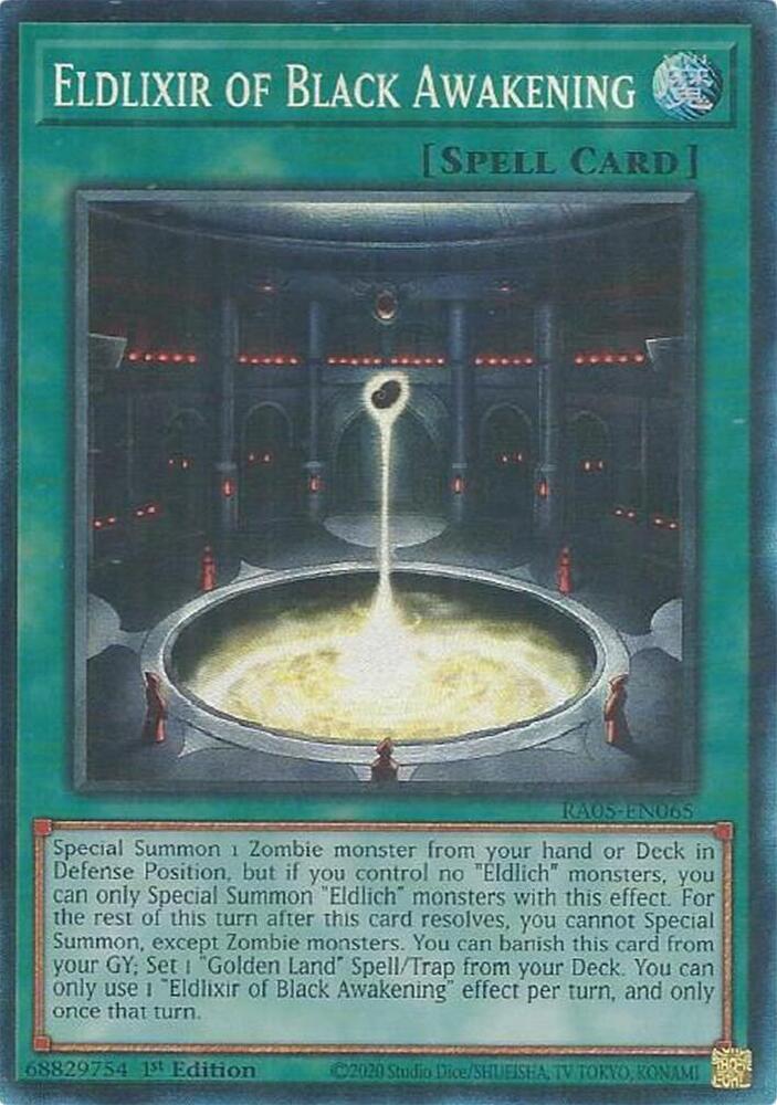 Eldlixir of Black Awakening (PCR) - RA05-EN065 - Prismatic Collector's Rare - 1st Edition