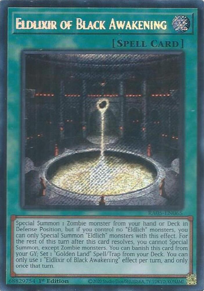 Eldlixir of Black Awakening (Secret Rare) - RA05-EN065 - Secret Rare - 1st Edition