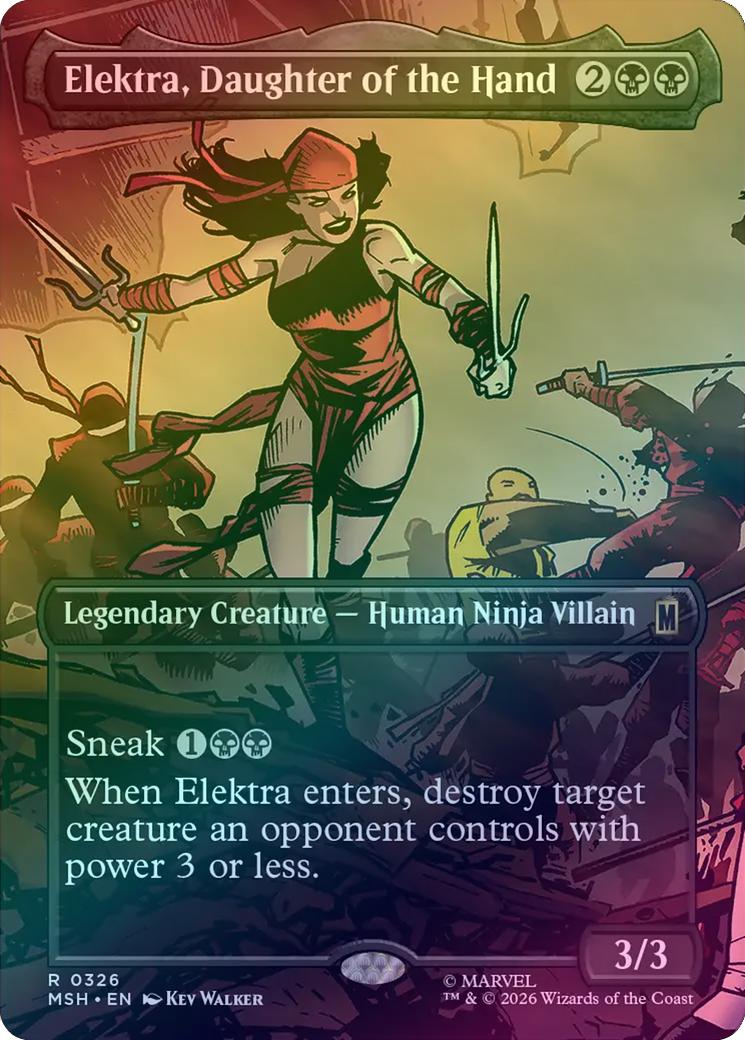 Elektra, Daughter of the Hand - Borderless Scene (Foil) (MSH)