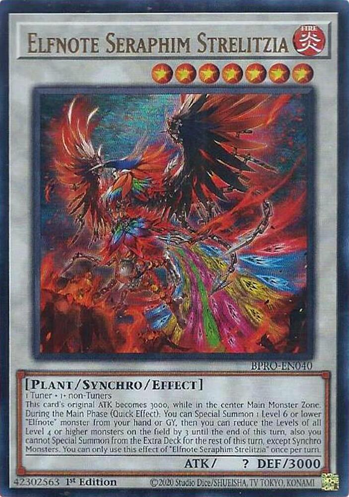 Elfnote Seraphim Strelitzia - BPRO-EN040 - Ultra Rare - 1st Edition