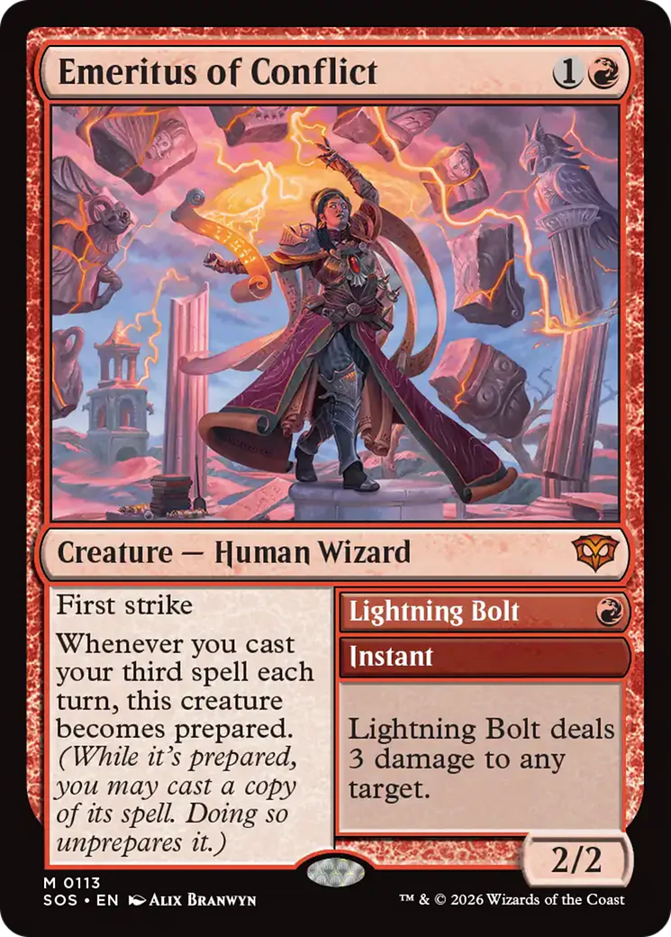Emeritus of Conflict // Lightning Bolt (SOS)
