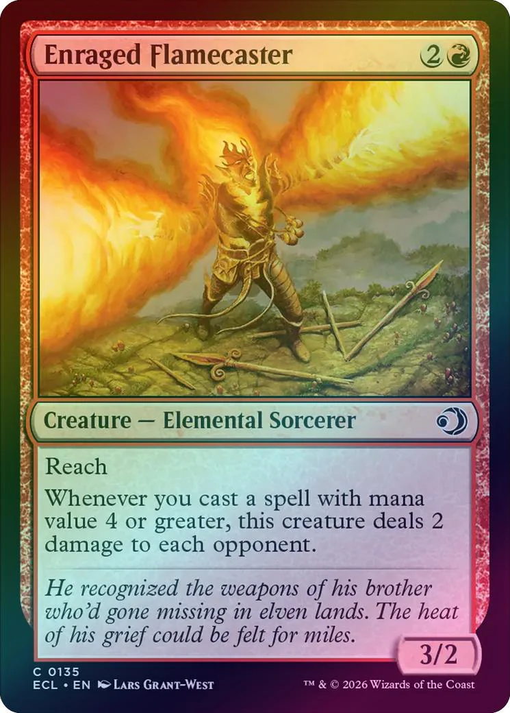 Enraged Flamecaster (Foil) (ECL)