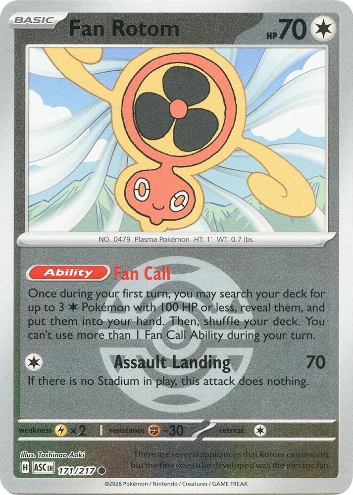 Fan Rotom (Dusk Ball) - 171/217 - Common